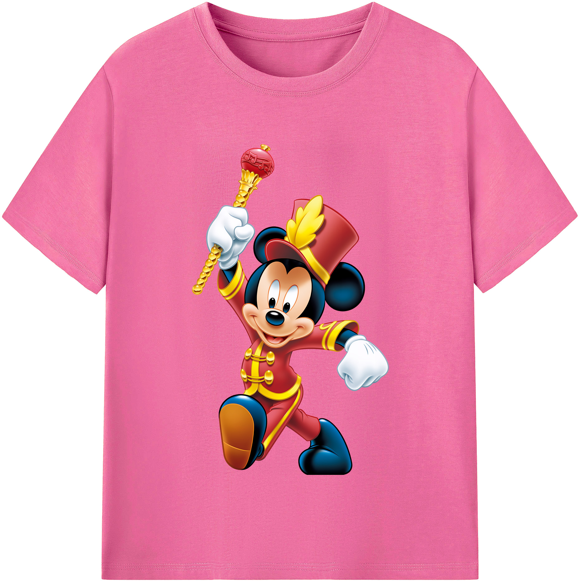 ミッキーマウス Mickey Mouse レディースカジュアルプリントTシャツ（綿100％）